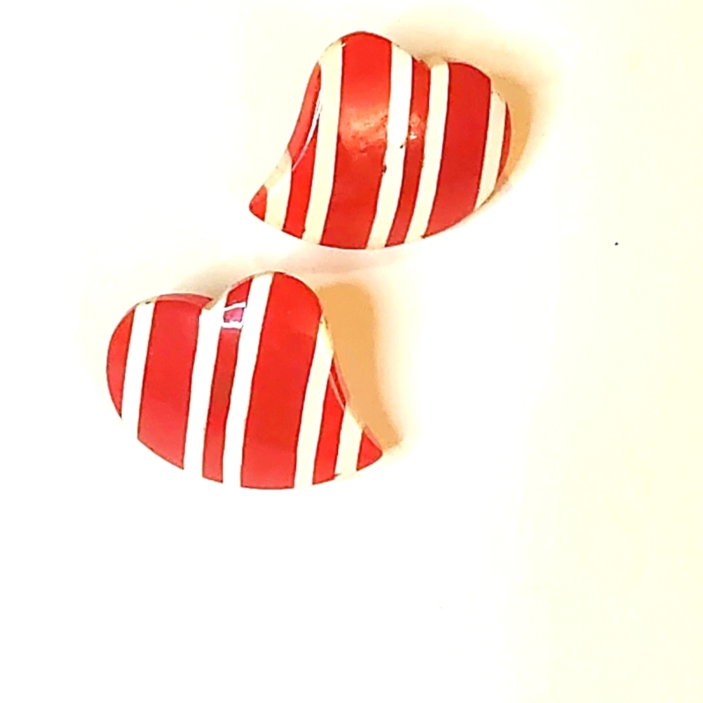 Vintage Handmade Heart Earrings